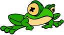 Big eyed frog cartoon