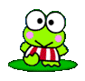 Frog in bloomers, stomping